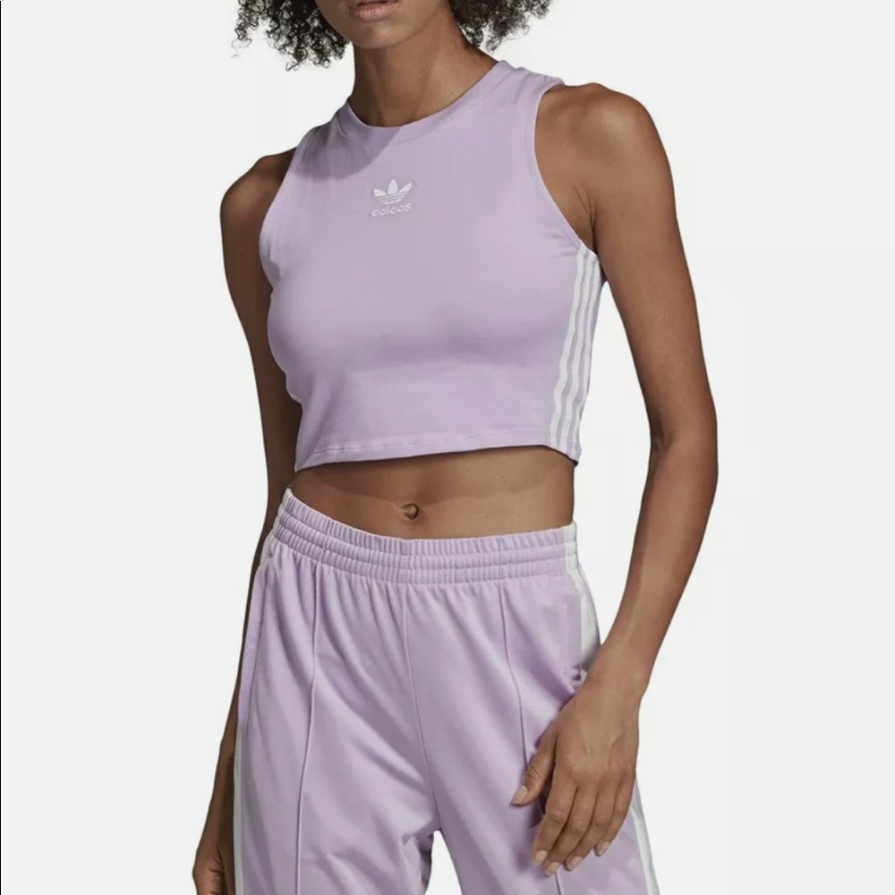 Adidas - purple cropped tank